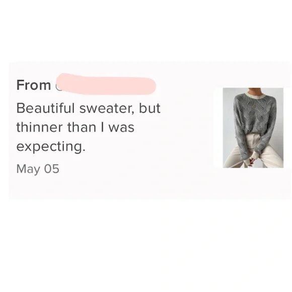 Rouge! Black and White Wave Pattern Sweater - Picture 10 of 10